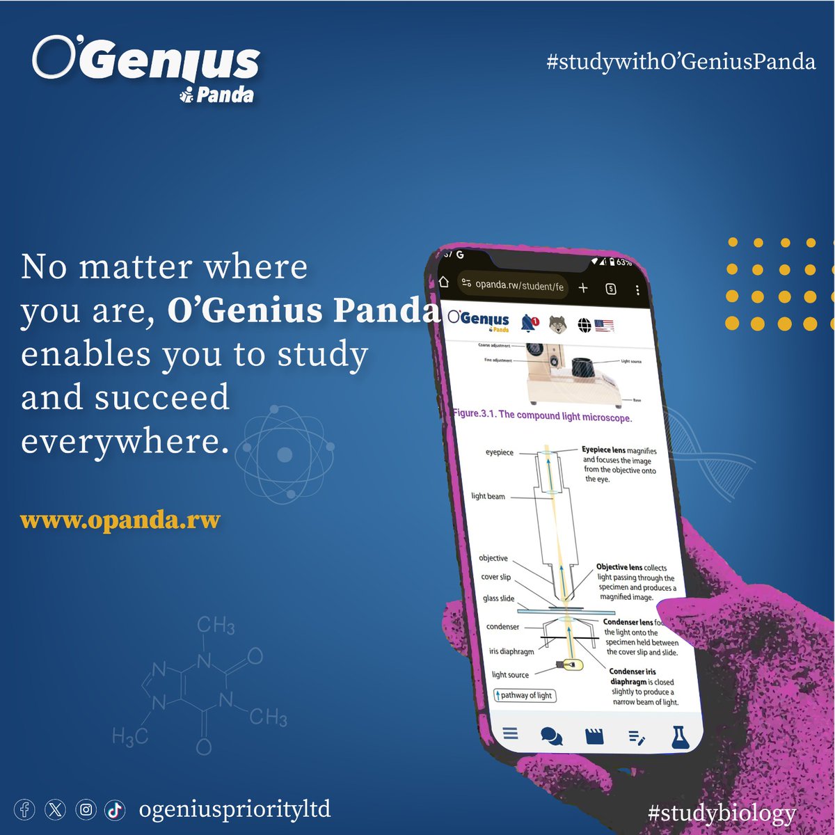 Regardless of where you are you are it doesn't limit you to using O’Genius Panda. This is highly recommended to students and teachers in secondary schools.

#OGeniusPanda  #Learnwithus #anywhereyouare