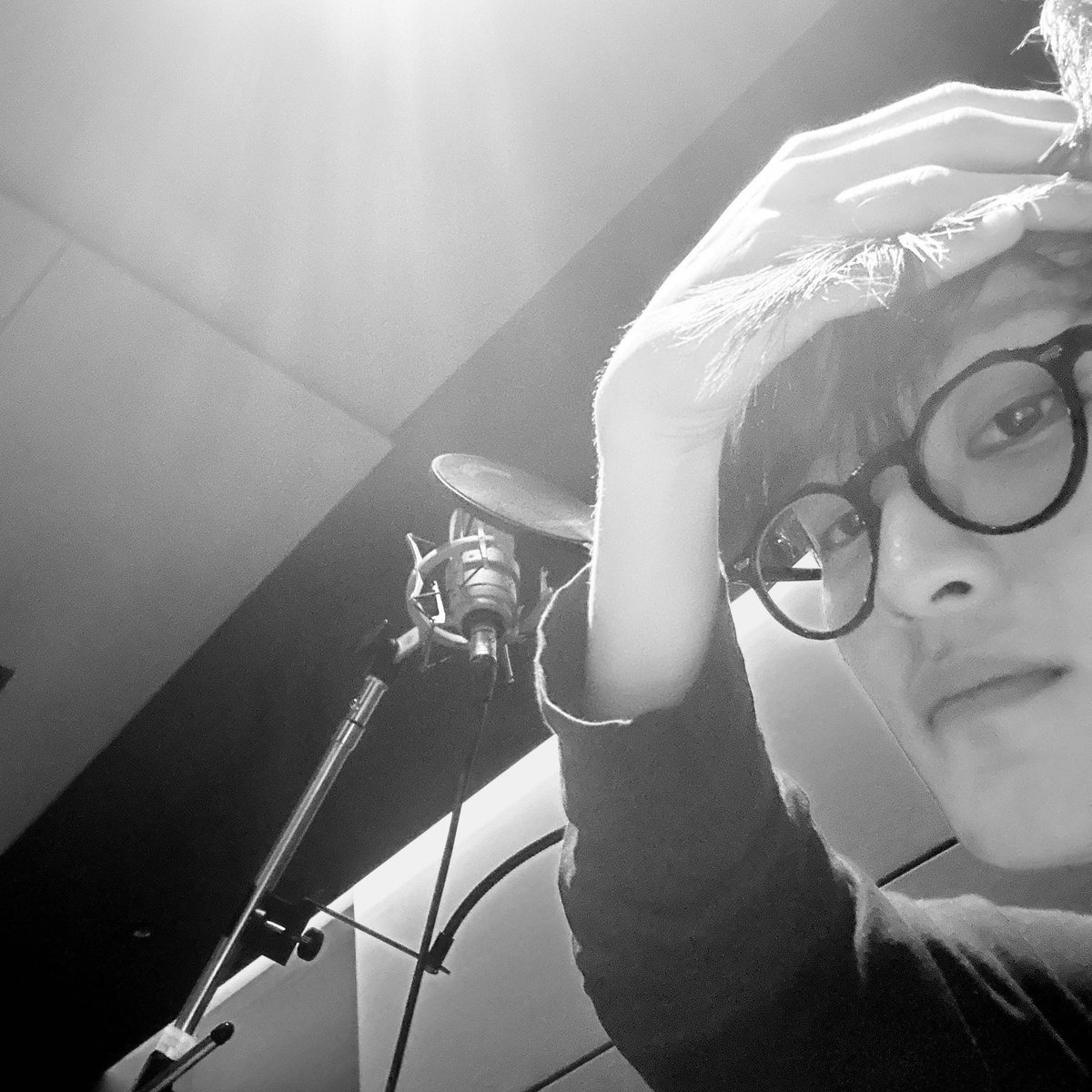 cry4lmk's tweet image. mark in recording booth🎙️