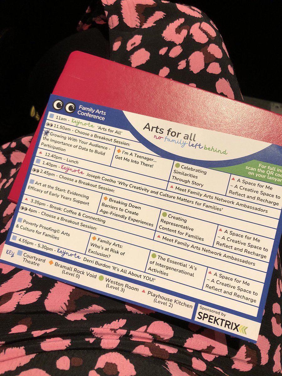 Looking forward to a busy day at the Family Arts Conference, exploring the power of data to build audiences, evidencing efficacy of Early Years support and poverty proofing arts and culture!