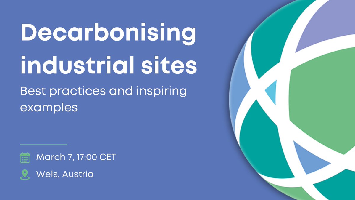 Success cases of #industry #decarbonisation presented by Francisco Puente, partner of #AUDIT2MEASURE? Yes, here!:

📅March 7th, 17:00 CET
📍Wels, Austria
🗒wsed.at/industrial-ene…