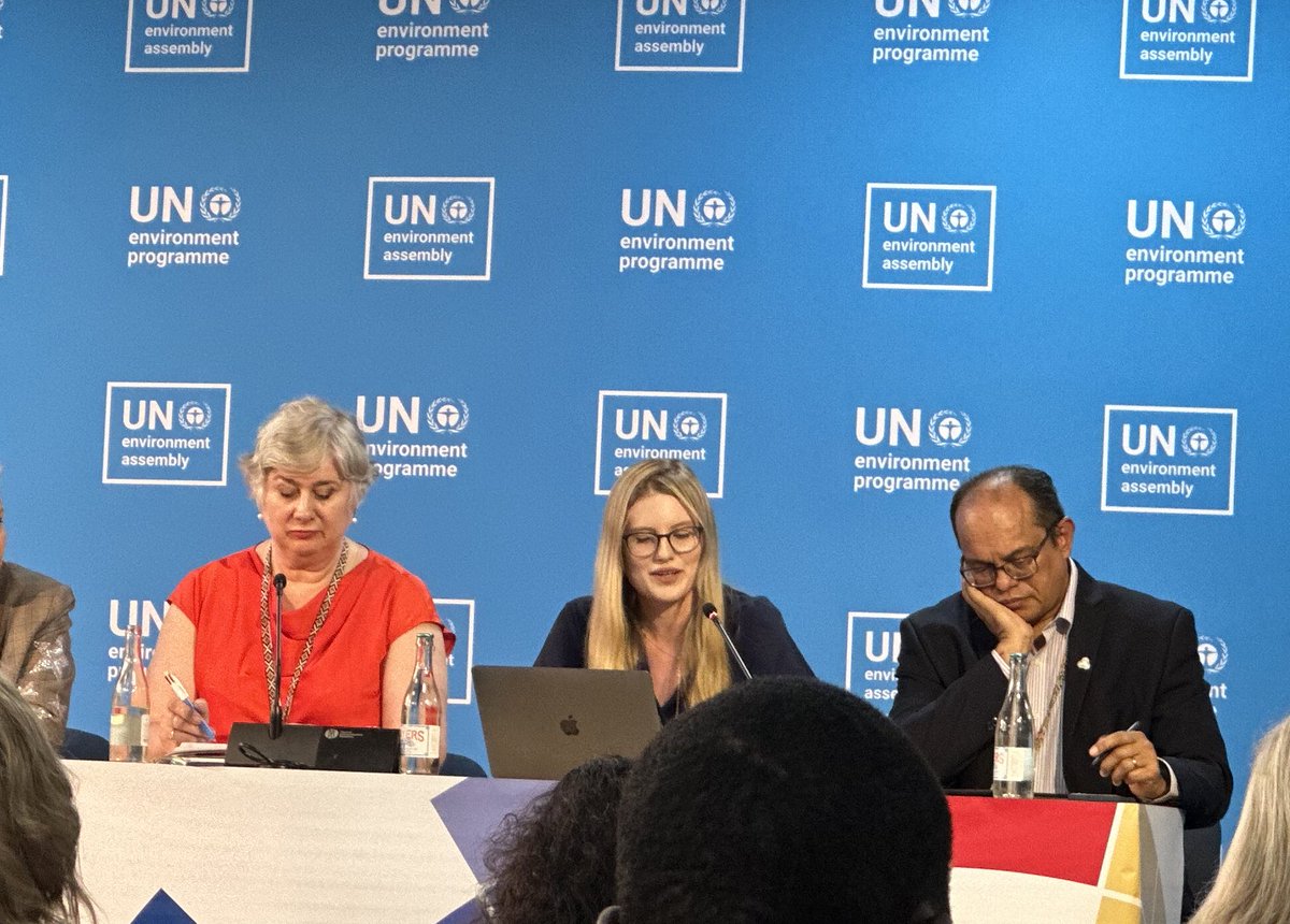 As I get older I worry about who will take up the baton to keep tackling the triple #environmental crisis Luckily I don’t worry much because I meet young professionals like Shannon Lisa @ToxicDetective who gave a compelling call to action on chemicals pollution at #UNEA6