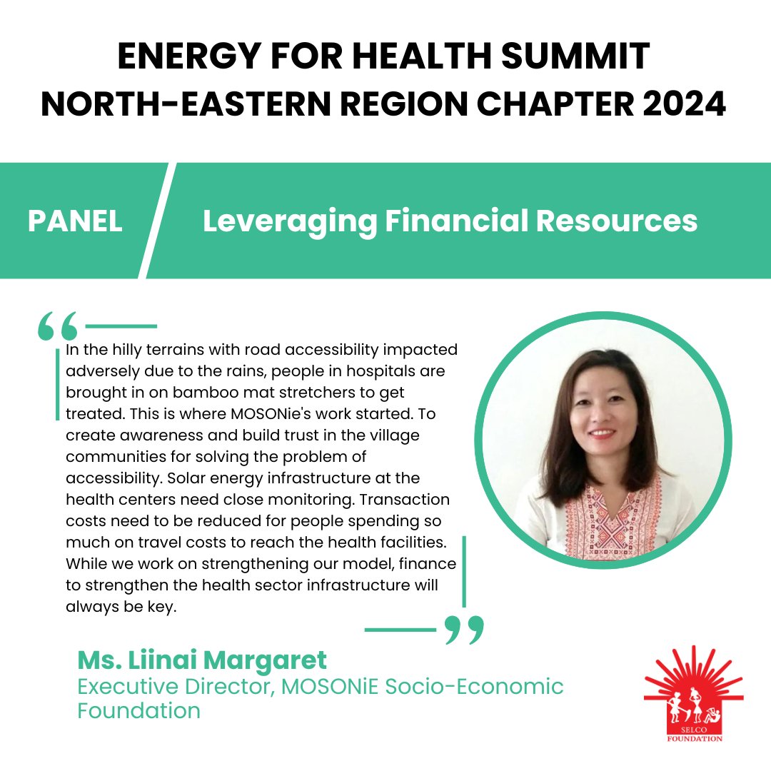SELCOFoundation's tweet photo. #EnergyforHealth Summit | #NorthEasternRegion Chapter 2024
An intriguing panel with guests sharing key insights, experiences and suggestive strategies on Leveraging Financial Resources for #EnergyforHealth
#healthforall #onehealth #energyaccess #energyequity #inclusivehealthcare https://t.co/NYv4uXp3qo