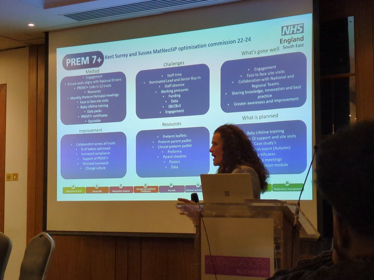 Listening to Rachael Garrett of KSS Health Innovation Network training about the great work they've been doing including new publications. #SENeonatal