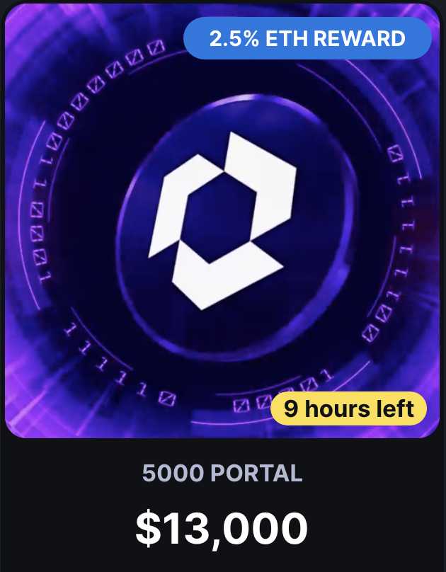 FREE to Enter:  Win 5000 PORTAL today at MetaWin, 4PM EST. 

Repost, and follow us for a share of $1,000. 🚨