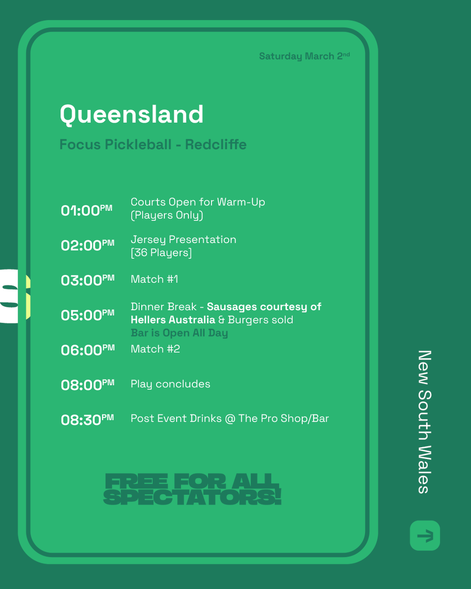 nplpickleball's tweet photo. NPL S1 - R1 SCHEDULES
SAT 02:03 | 10AM AEDT
Where will you be ? https://t.co/H4MJuYrX3B