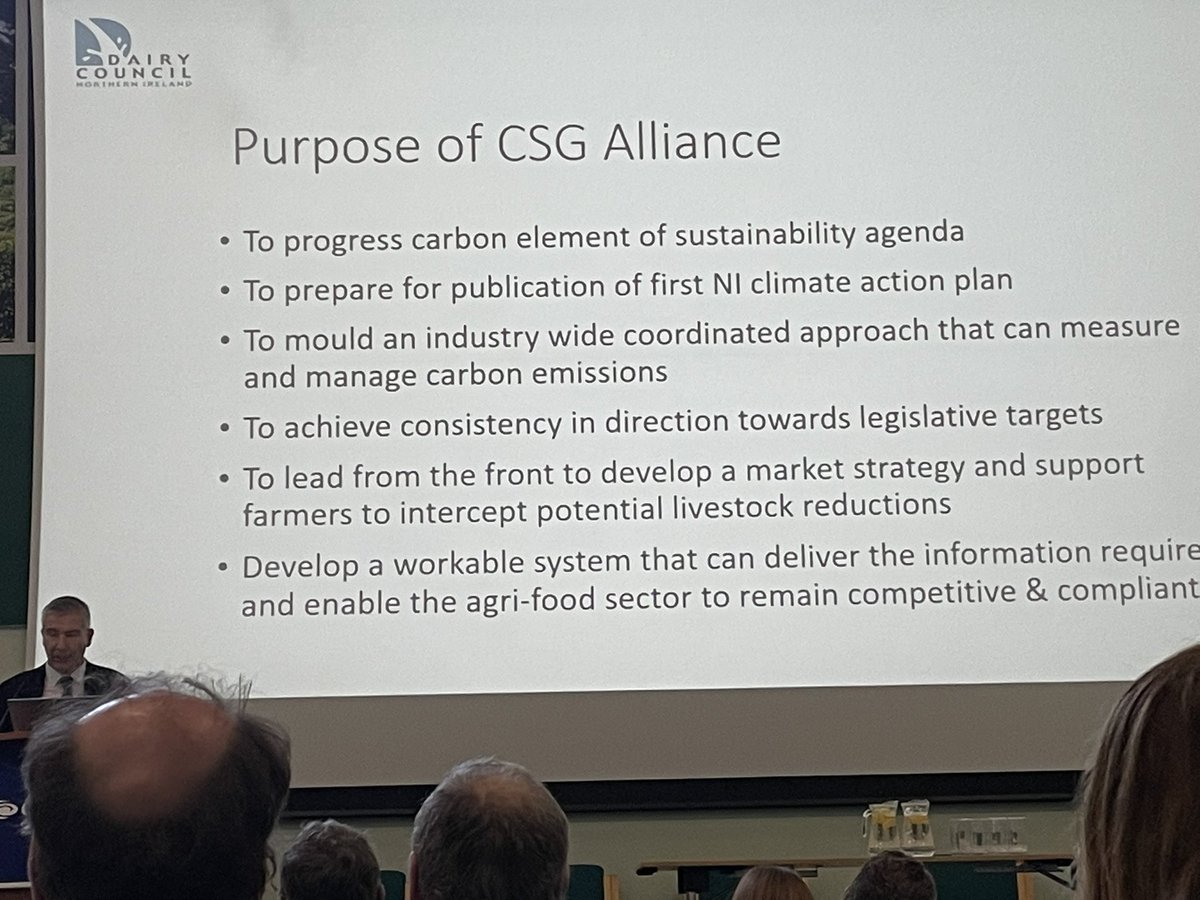 @Joe_AsdaNI @DiscoverCAFRE @the_brc Ian Stevenson of @DairyCouncilNI spoke about the 2011 strategy and action plan, efficiencies to improve carbon intensity per litre of milk and the new carbon steering group alliance formed last year