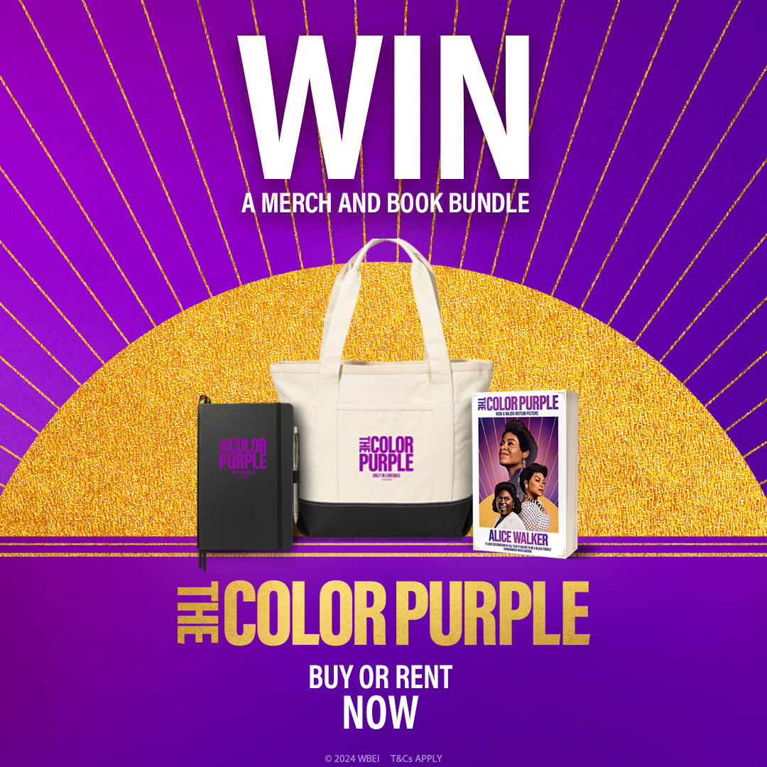 To celebrate the Home Premiere of #TheColorPurple, we're giving one lucky winner the chance to #win the rejacketed book, a tote bag and a journal 💜✨ 

To enter, simply follow &amp; repost!

UK residents only. 18+ to enter. Closes March 14 at 12pm. T&amp;Cs: bit.ly/49tau2h