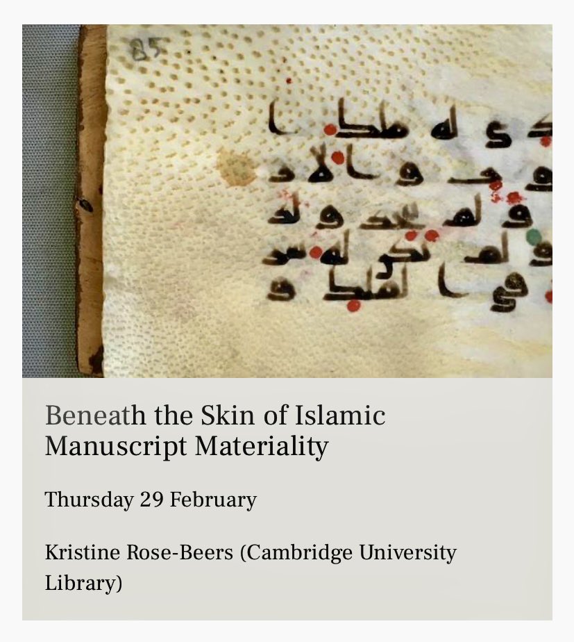 iamkristinesr's tweet photo. On route to the Khalili Research Centre to give a paper this evening π
Looking forward to discussing early Islamic manuscripts, binding structures and parchment π π π
#CULconservation #IslamicManuscripts #ManuscriptMateriality https://t.co/yJvalO5ojP