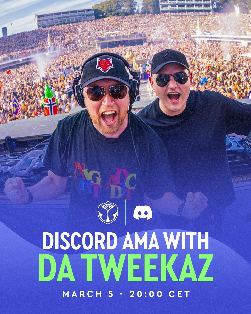 Tomorrowland presents an exclusive AMA with hardstyle legends @DaTweekaz, hosted by One World Radio's @AdamKDJ Find more details here: tomorrowland.com/home/article/d…