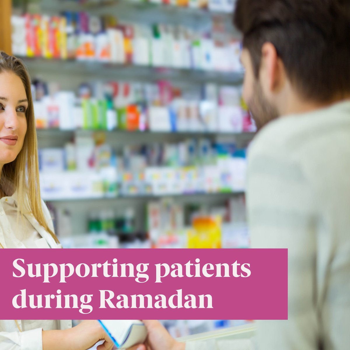 Ramadan is quickly approaching, so make sure you feel confident supporting people who fast. Our guide covers practical tips, advice to help manage people’s medicine use while fasting, and resources for your clinical queries.

Brush up your knowledge: bit.ly/3KSWP82