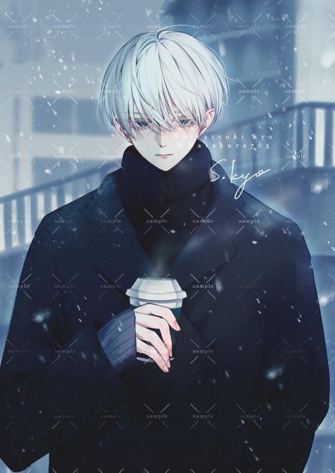 「hair between eyes snowing」 illustration images(Latest)