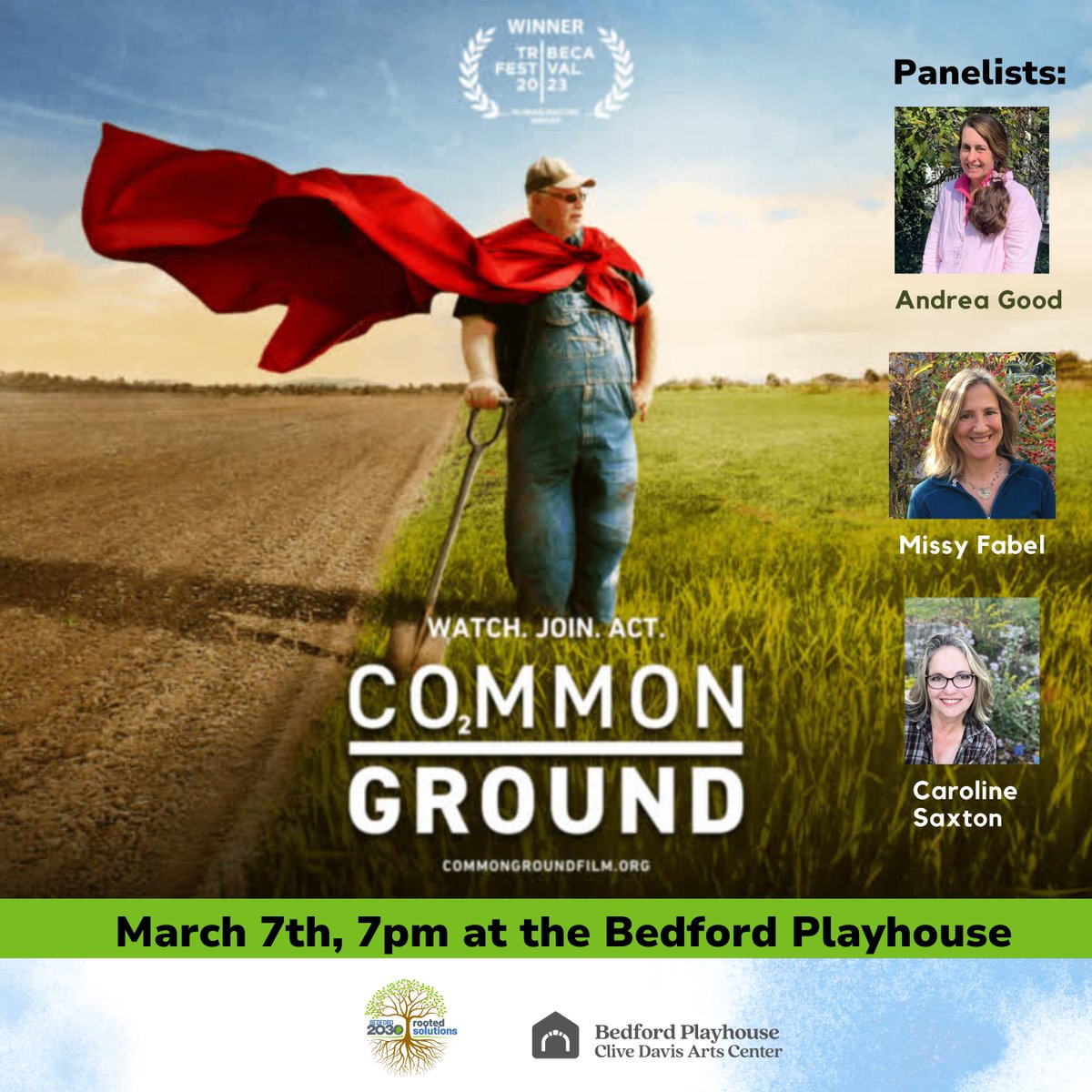 1 week until @commongrounddoc and Rooted Solutions join forces at @bedfordplayhouse ! Don't miss your chance to meet our coaches and start the journey towards a more climate-smart yard. bedford2030.org/gva_event/comm…