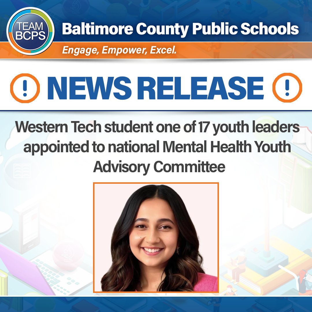 👏 Fariza Samadova, a Grade 11 student at <a href="/WesternTech_HS/">WesternTech</a>, is one of only 17 youth leaders nationally named to Creative Visions’ inaugural Mental Health Youth Advisory Committee.

News Release ➡️ ow.ly/khVB50QIUtA