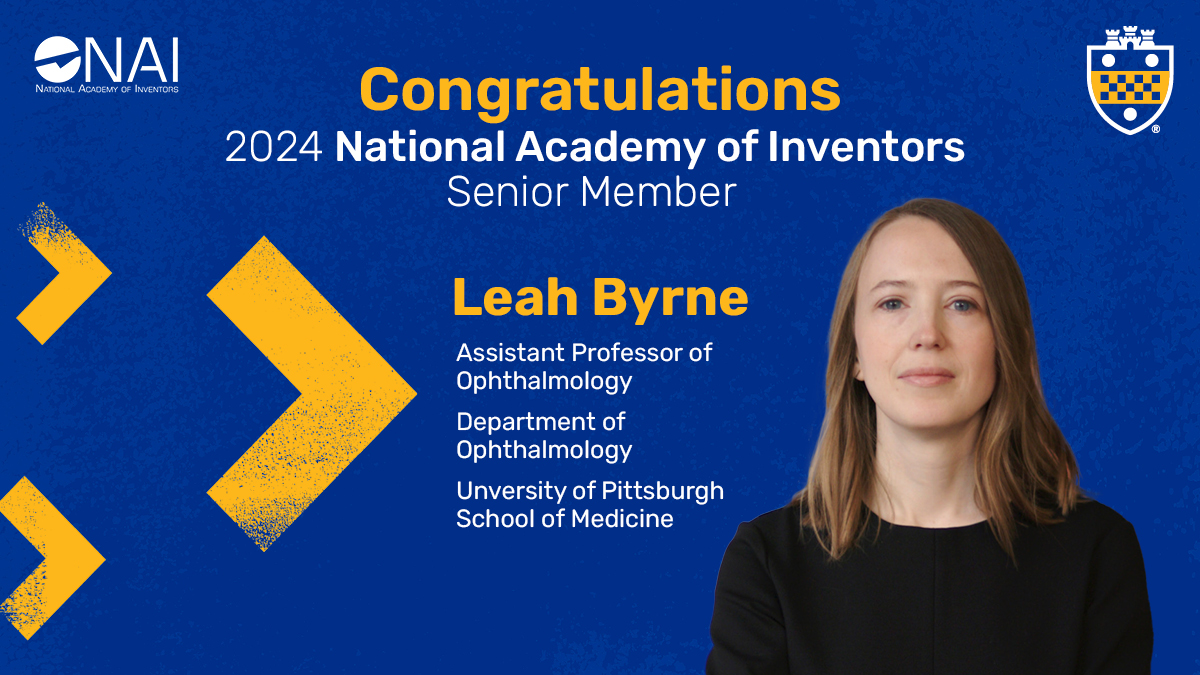Congratulations to Leah Byrne, Assistant Professor of Ophthalmology, @ByrneLabScience on her election as Senior Member of the <a href="/AcadofInventors/">National Academy of Inventors</a> ! 📜Her lab is doing groundbreaking work in gene therapy for rare inherited retinal degenerative diseases that result in blindness.