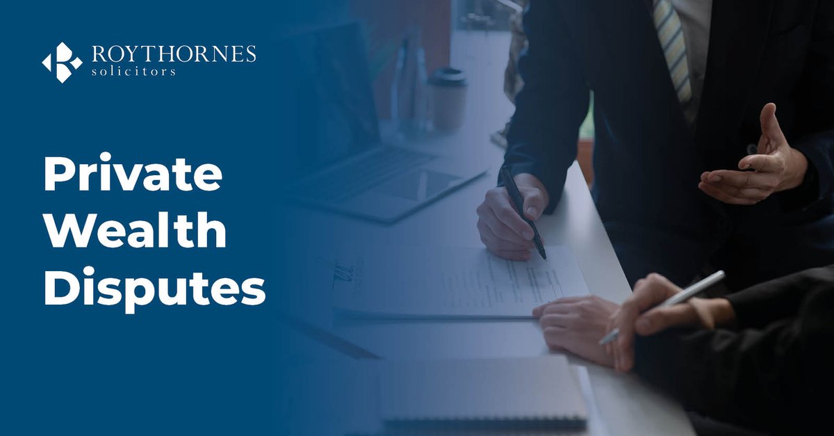 #Disputes involving your private wealth can be not only distressing but expensive. They often involve family members & relate to important issues such as #finance, inheritance & #property. Our talented team is on hand to resolve private wealth disputes. ➡️ ow.ly/vFCL50PJhtS