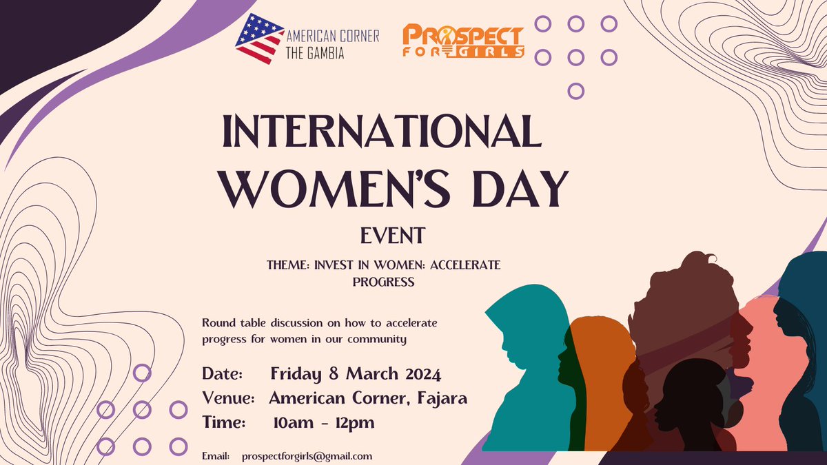 Save the date! #IWD2024 <a href="/ACornerBanjul/">American Corner, The Gambia</a> <a href="/TresorWomen/">Tresor Women Warriors</a>