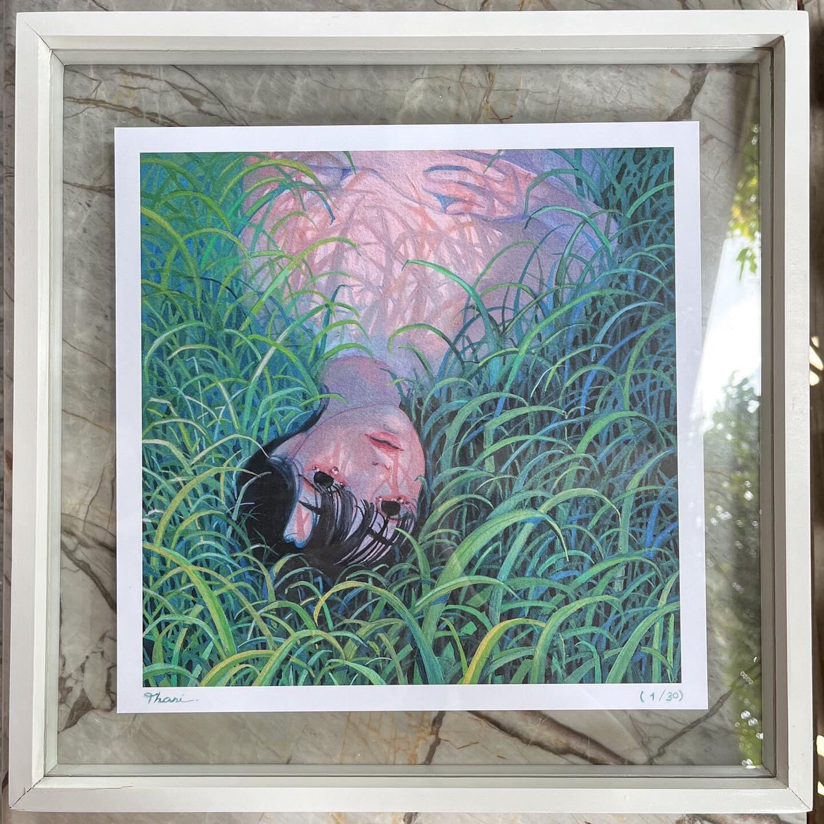 Thaninini's tweet image. “ Until dawn “
Art print Limited Edition (-/30)
เปิดให้จับจองแน้ว 🫶

ในยามที่เคลิ้มหลับตาลง เเต่กลับมีเสียงที่น่ากวนใจเกิดขึ้นในความคิด  เสมือนกับหญ้าที่ขึ้นรกอยู่ท่ามกลางตัวของเรา สร้างความกังวลใจเเละกวนใจตลอดค่ำคืน