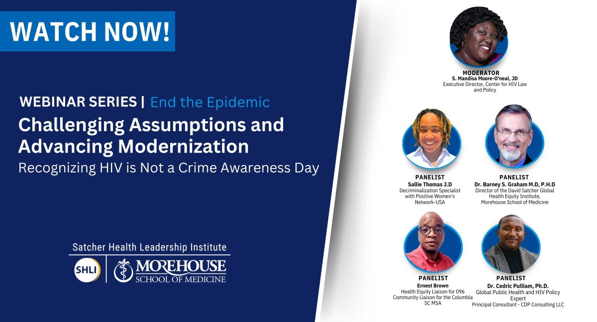 📹 WATCH NOW!! 📹 In honor of HIV is Not a Crime Awareness Day, you don't want to miss this conversation! We invited a powerful panel to tackle the topic of ending HIV criminalization. Thank you to our moderator and panelists for this conversation. bit.ly/DecrimWebinar