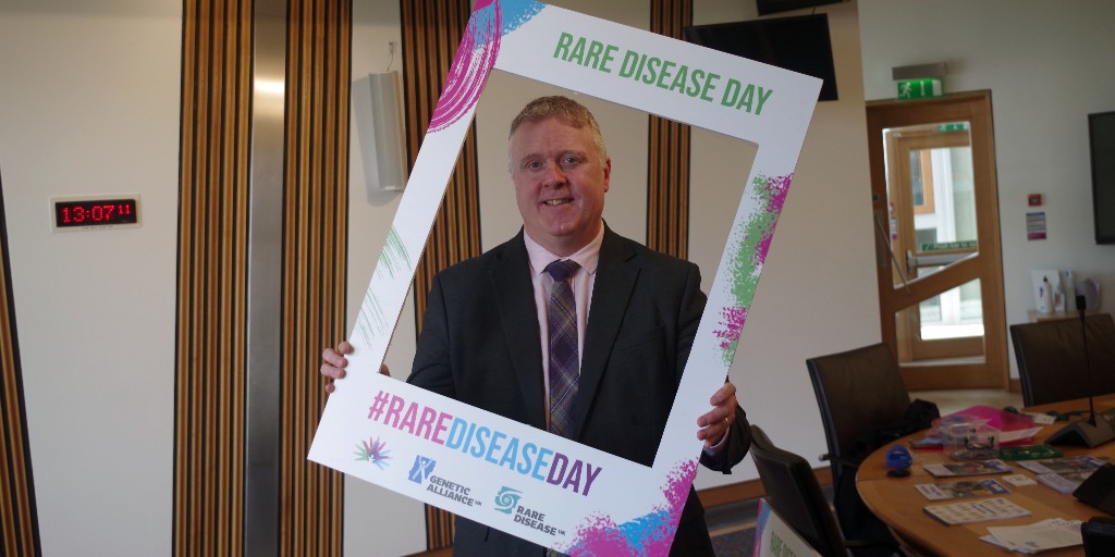 A big thank you to @BobDorisSNP for hosting a Scottish Parliament drop in for #RareDiseaseDay. Thank you to Bob for the many years of support for people with rare conditions in Scotland.