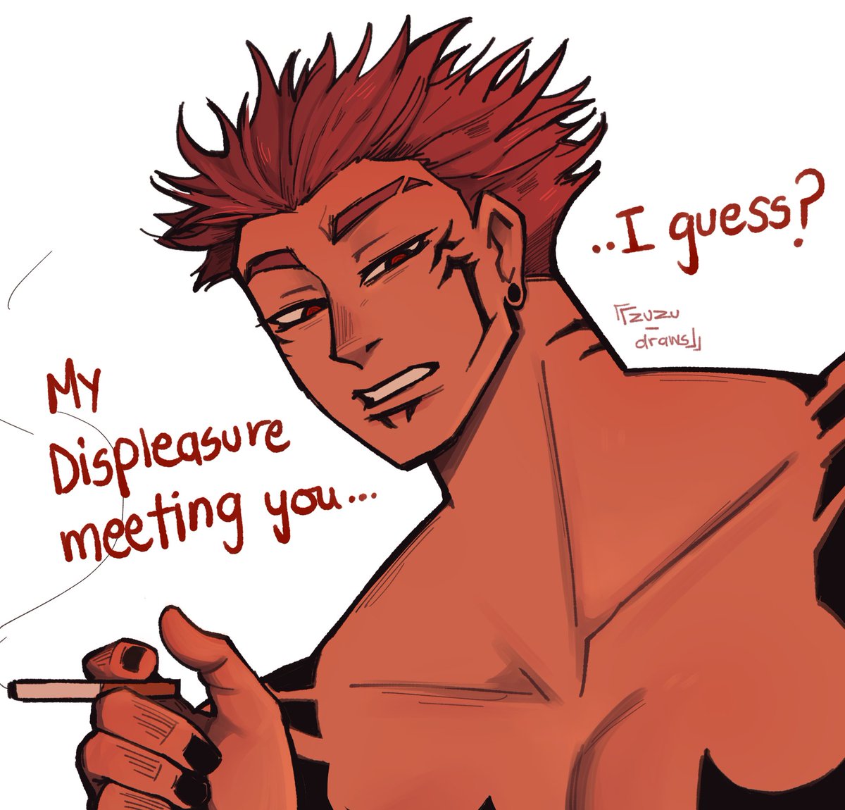IdkMorr's tweet image. Modern Sorcerer! Sukuna :D Tengen forbids him &amp;amp; gojo fighting over some bullshit sorcery reasons, hence they can now co-exist &amp;gt;:D
#sukuna #trueform #jujutsukaisen