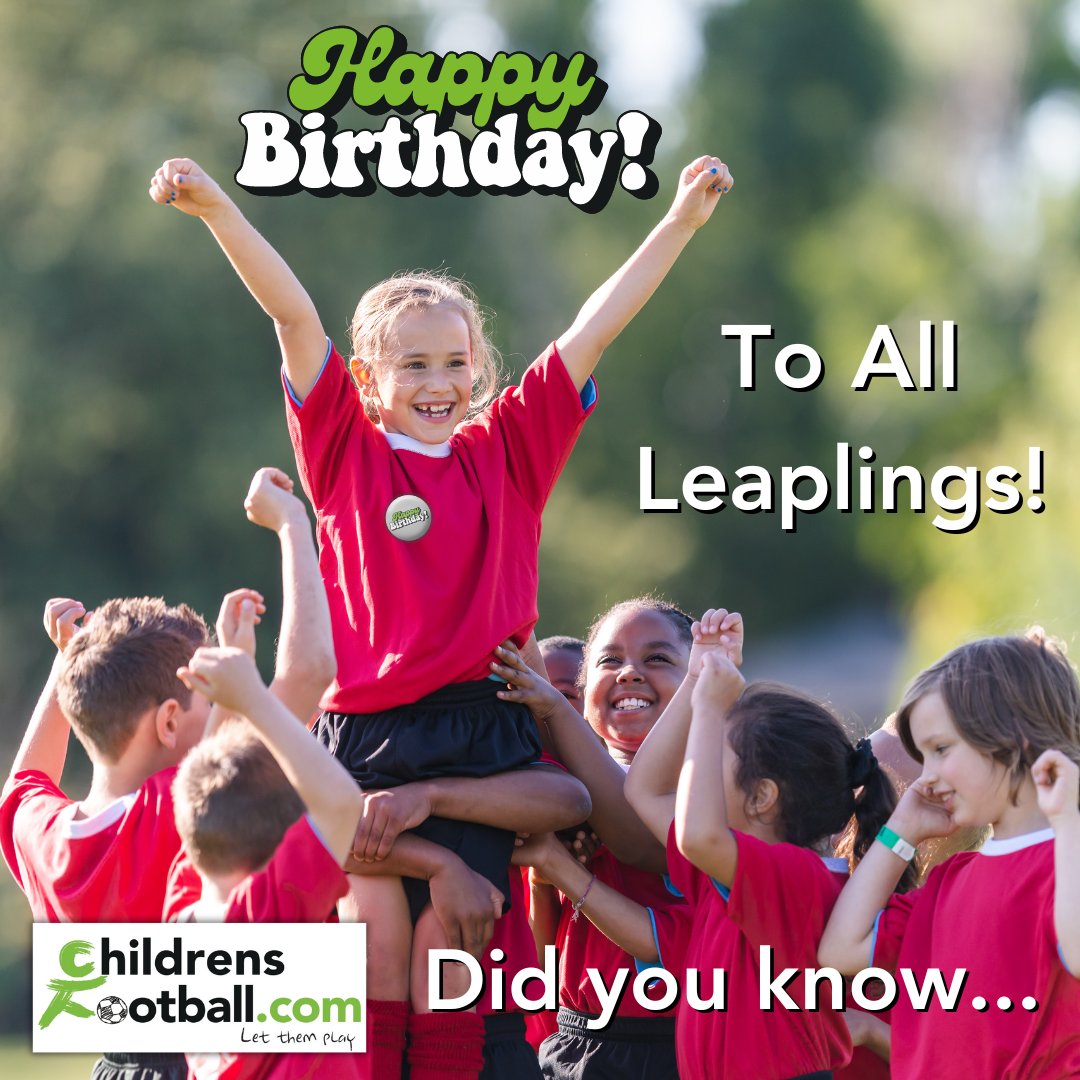 ChildrensFootball.com (@childrensfootie) on Twitter photo It's that time! Who's celebrating a birthday today?
There are several footballers who have played professionally in the UK who are leaplings including <a href="/FerranTorres20/">Ferran Torres</a>, <a href="/DarrenAmbrose84/">Darren Ambrose</a>, <a href="/MikePollitt12/">Mike Pollitt</a> and <a href="/MichaelRenwick3/">Michael Renwick</a>!
Happy birthday to you all! 🥳💚⚽️ It's that time! Who's celebrating a birthday today?
There are several footballers who have played professionally in the UK who are leaplings including <a href="/FerranTorres20/">Ferran Torres</a>, <a href="/DarrenAmbrose84/">Darren Ambrose</a>, <a href="/MikePollitt12/">Mike Pollitt</a> and <a href="/MichaelRenwick3/">Michael Renwick</a>!
Happy birthday to you all! 🥳💚⚽️
