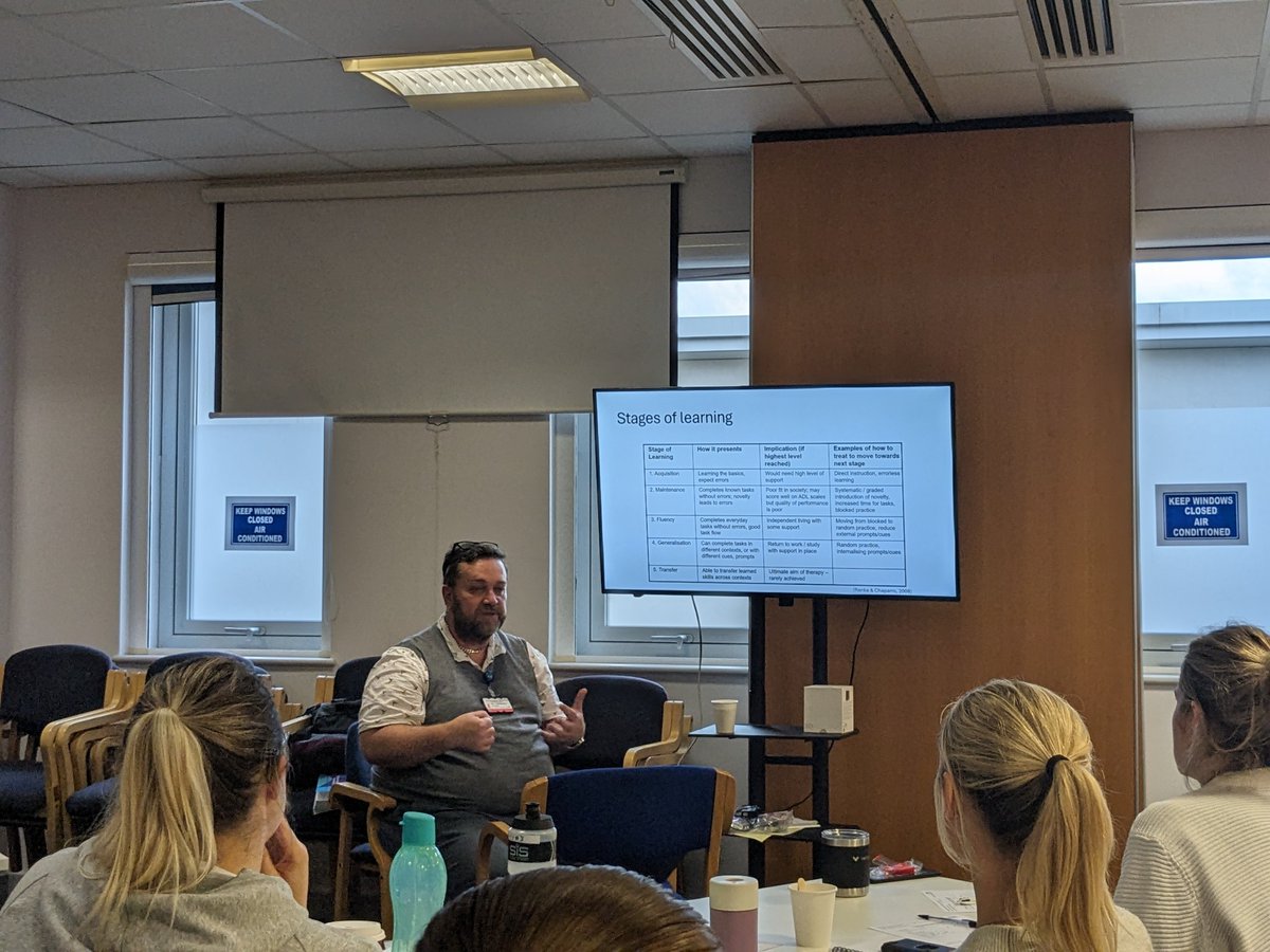 Earlier this month @willchegwidden gave a very informative teaching on 'Occupation-focused assessment and treatment of cognitive function'. Thanks for your insights!