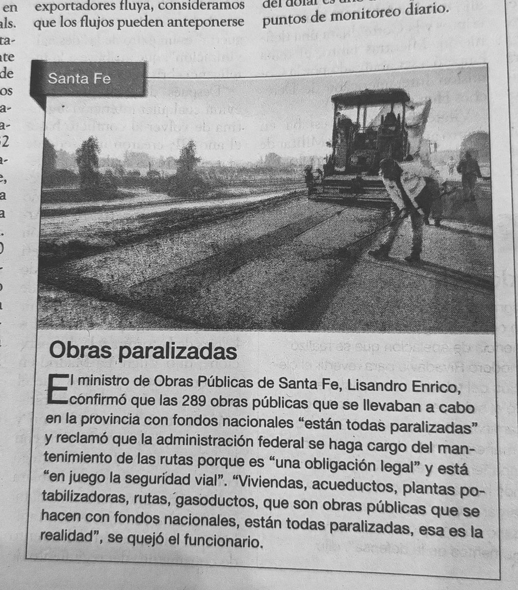 289 obras públicas financiadas con fondos nacionales están PARALIZADAS en Santa Fe. 

La política económica de Milei perjudica profundamente a la provincia. 

Defender a Santa Fe implica rechazar este plan de ajuste salvaje implementado por Milei.