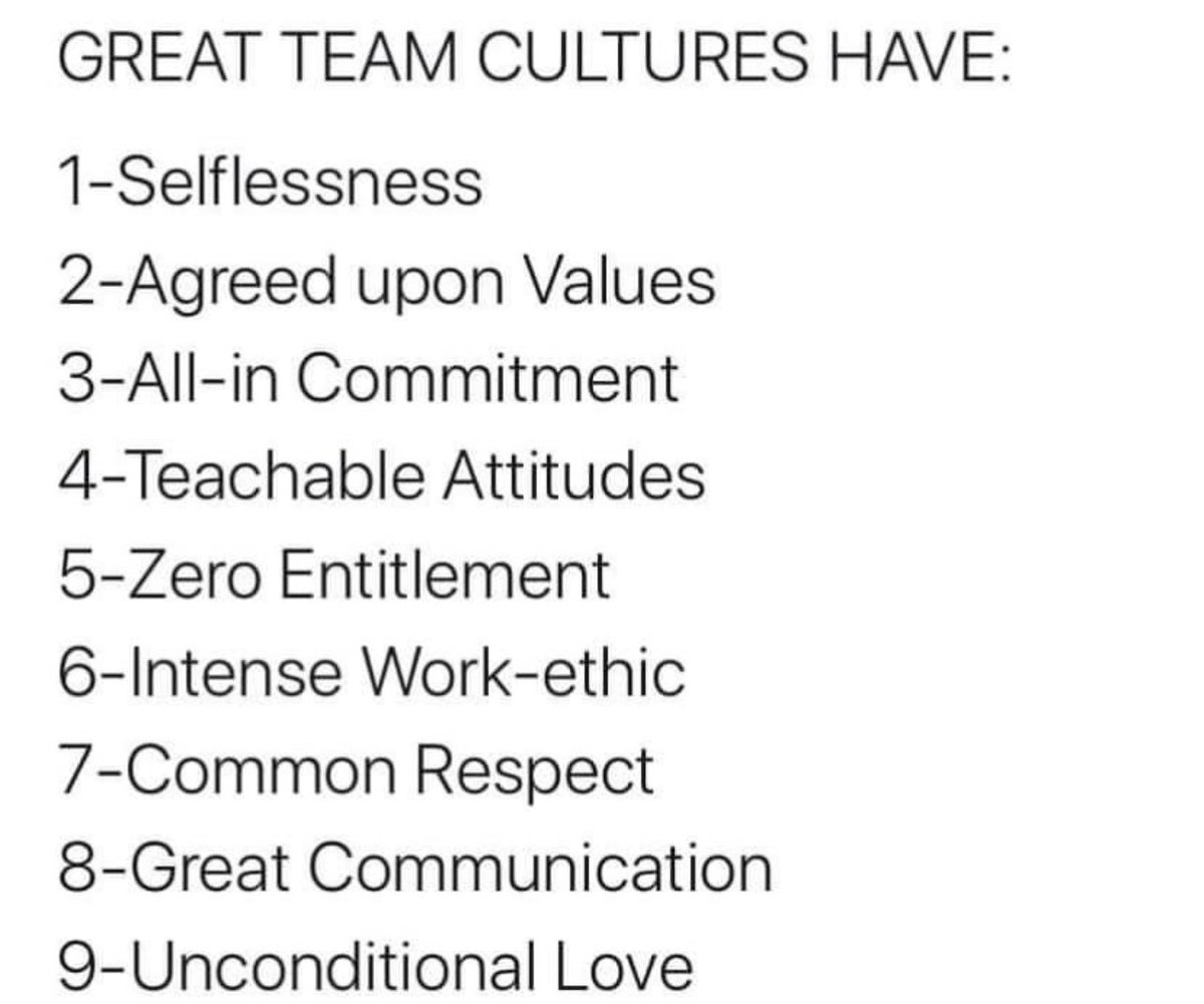 Great team cultures!