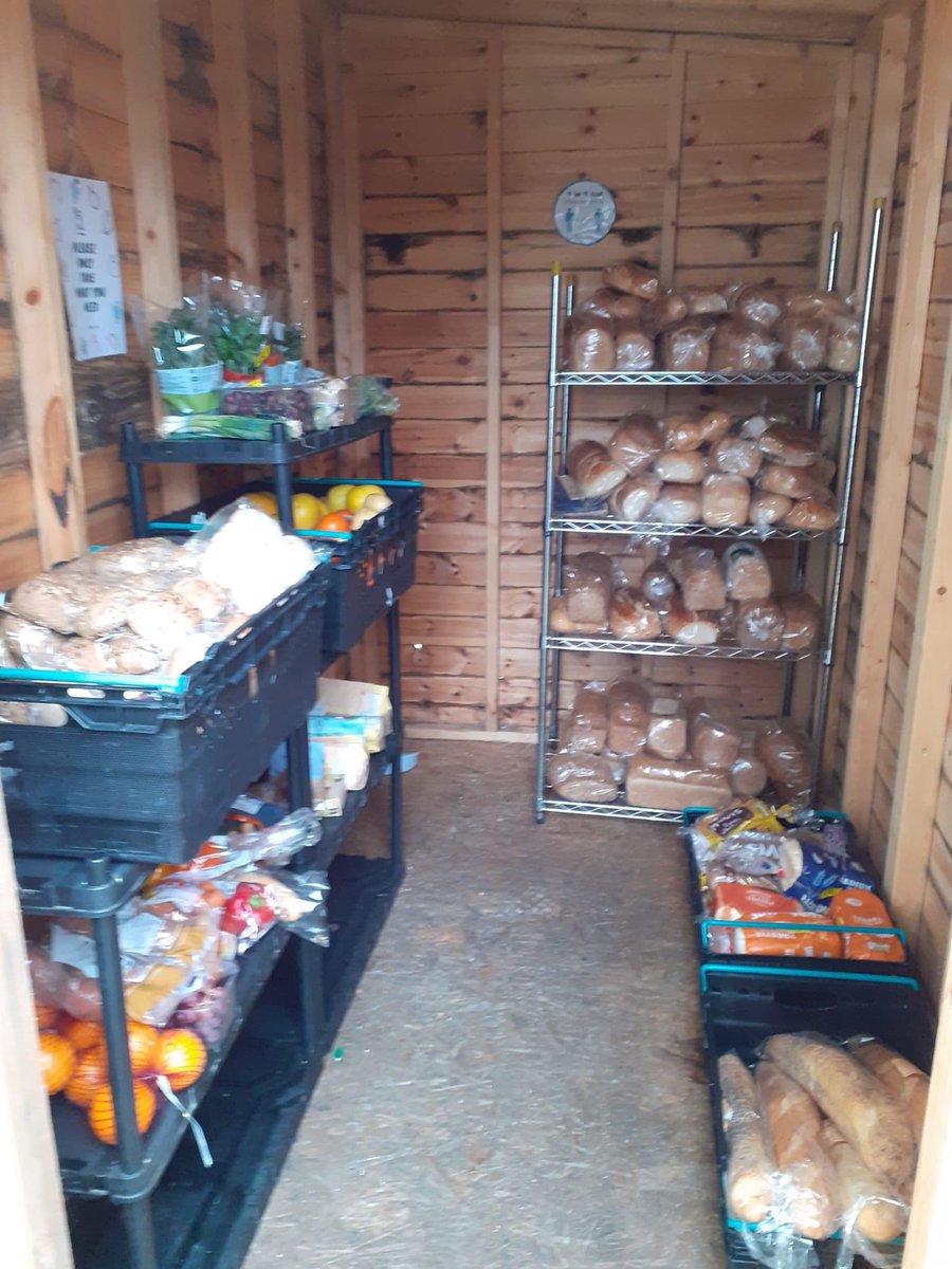 Right Shed Fred is full to the brim, bursting with donations today. Please come and help yourselves to what you need!