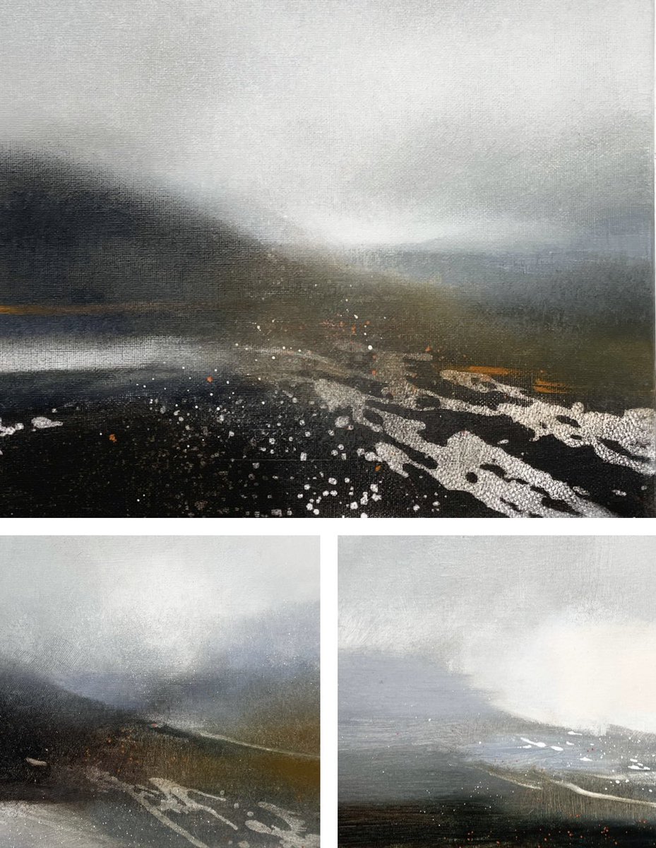 Little paintings in progress earlier… #ArtistStudio #LandscapeArt #LandscapeArtist #OilPaintings #ContemporaryArtist #ArtistGallery