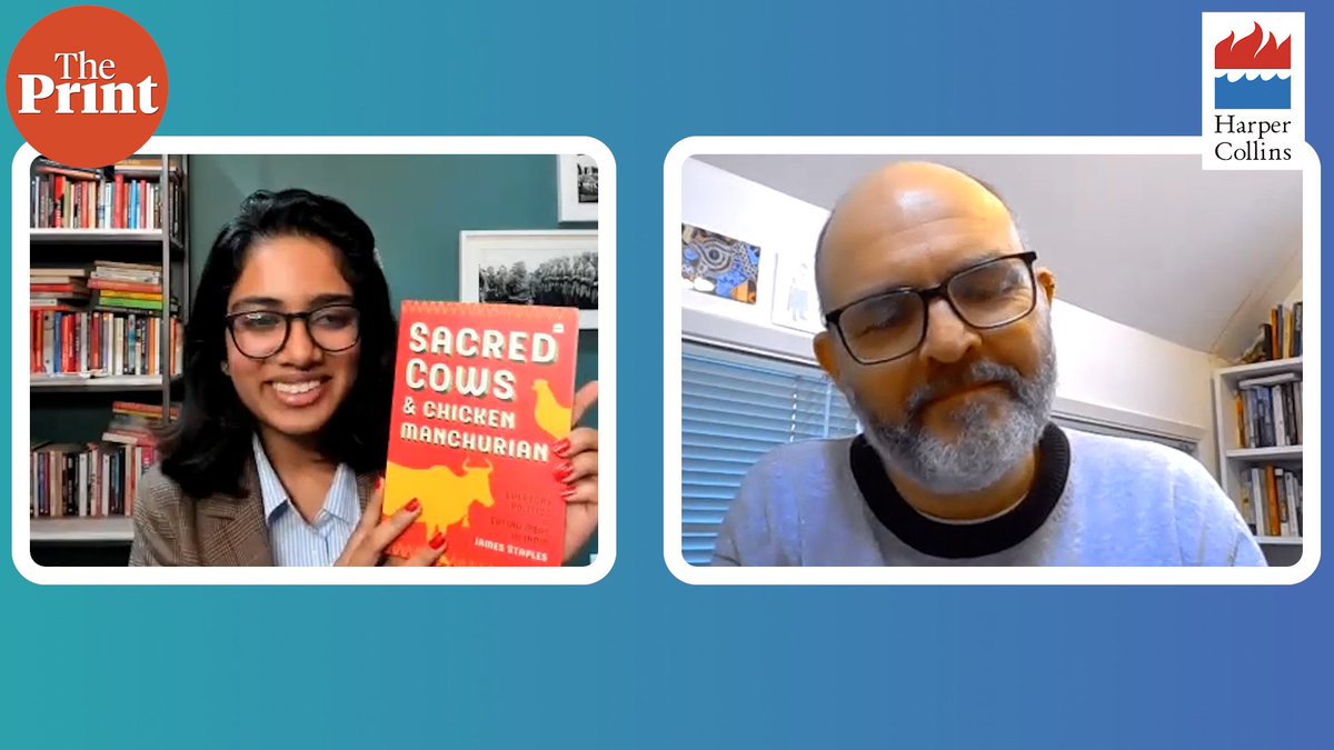 What's the difference between cow and buffalo meat? Depends on who you ask, says @JamesStaples66, author of 'Sacred Cows & Chicken Manchurian', a @HarperCollinsIN publication, to @sudeeptheres in ThePrint #SoftCover youtu.be/2HAIn3sgonQ