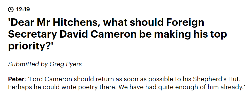 Join the thousands of readers sending Peter their MailBOX questions for such gems