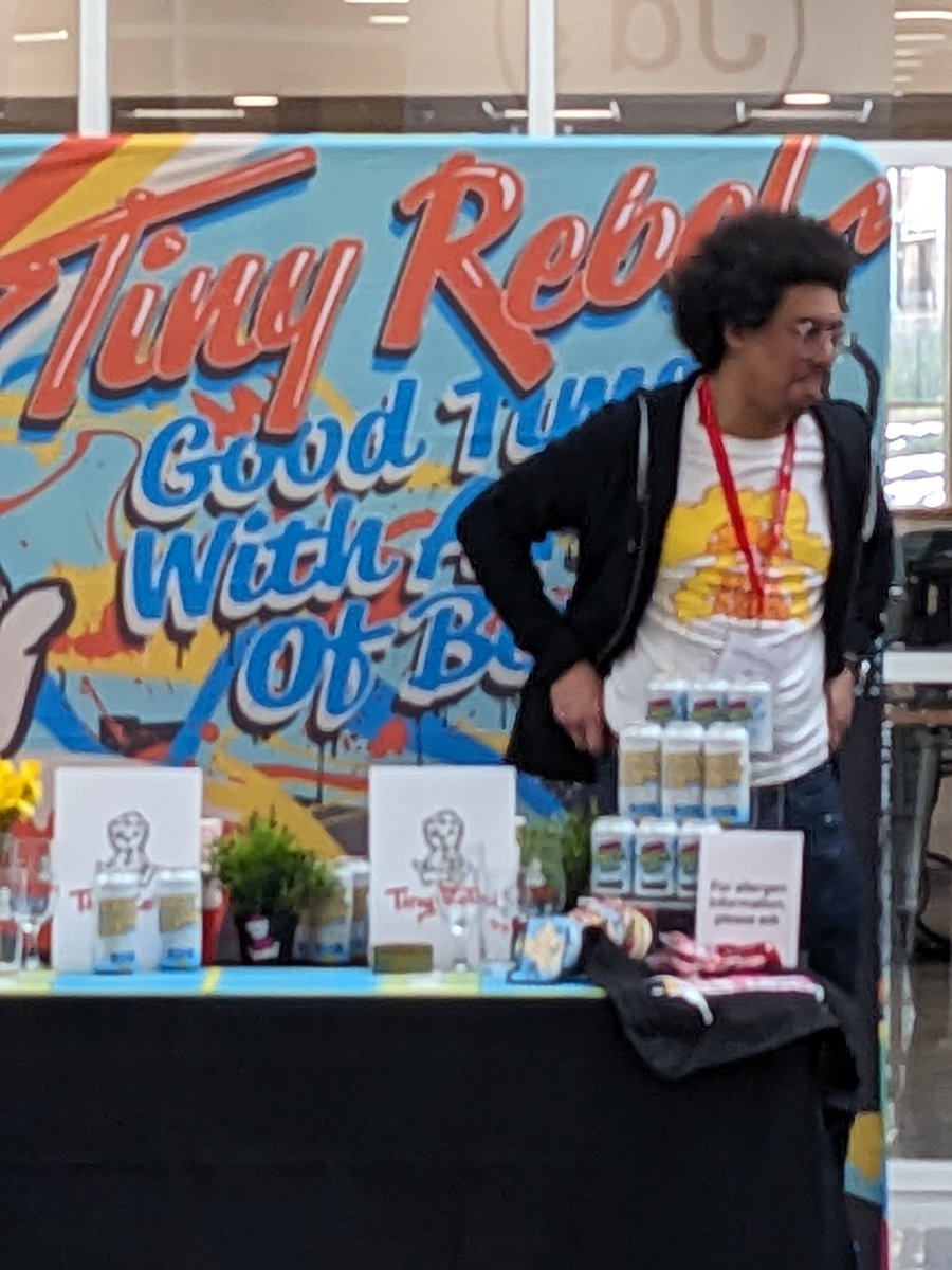 Very excited to see <a href="/tinyrebelbrewco/">Tiny Rebel</a> in the foyer today! Non-alc only. Where's my Stay Puft?