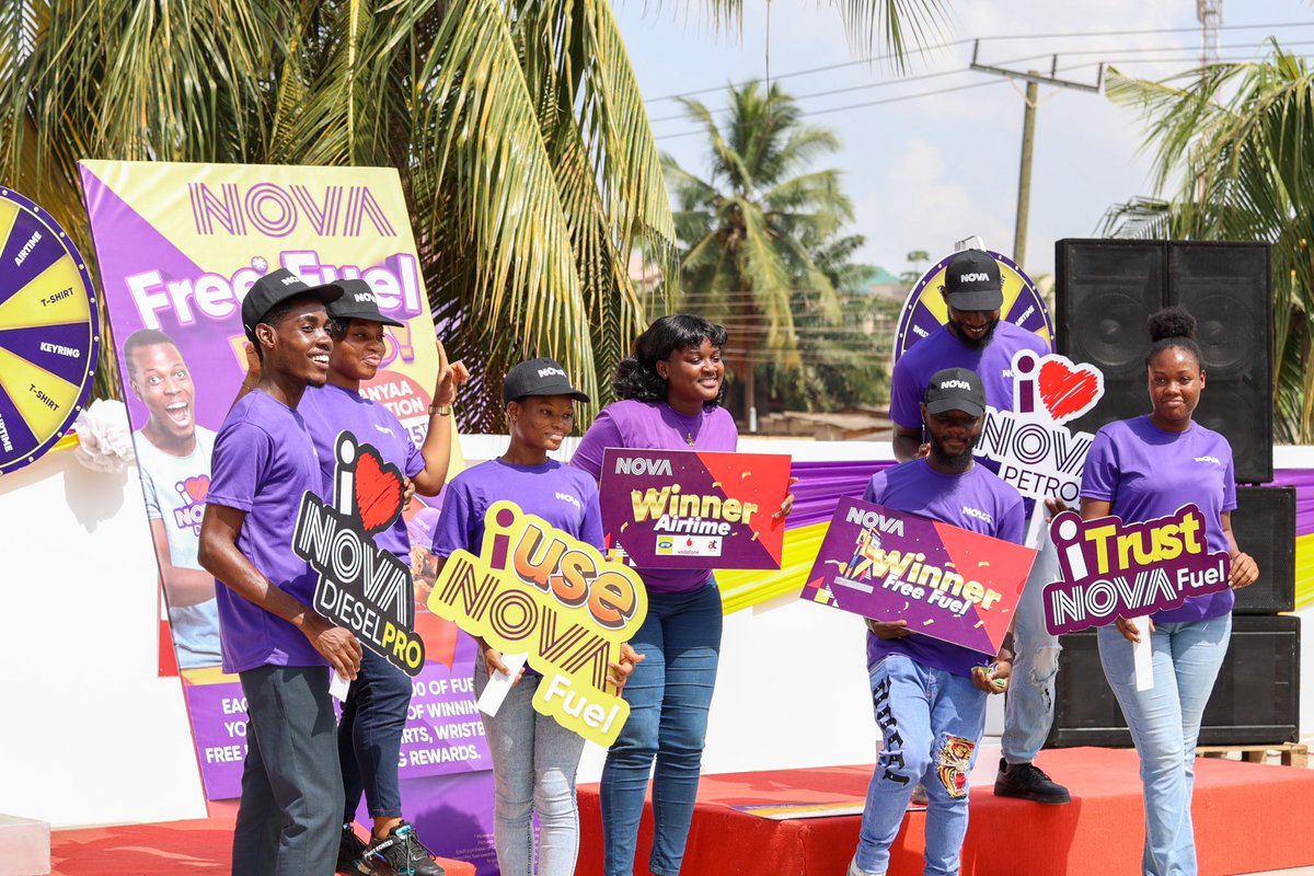 It was such an engaging and thought provoking experience when I had the opportunity to manage the activation and promotion team for the launching of the new NOVA fuel filling stations located at Anyaa School Junction and Adjiriganor as well.

NOVA - Quality Fuel, Great Prices