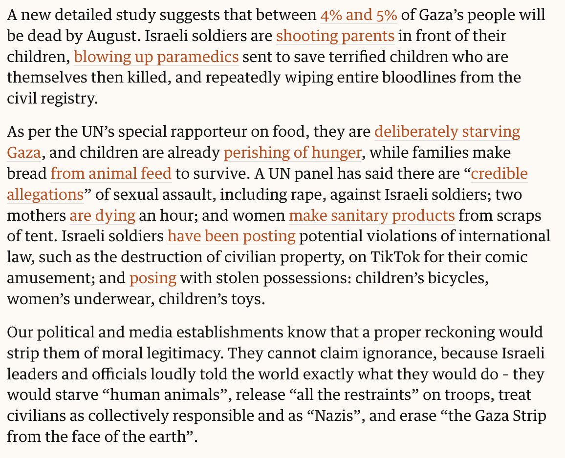 Why is Britain's Establishment suddenly demonising protests?

Because they cheered on one of the great crimes of our age.

They know they're morally disgraced, so they're trying to point the finger in the opposite direction - and silence anyone who can hold them to account.