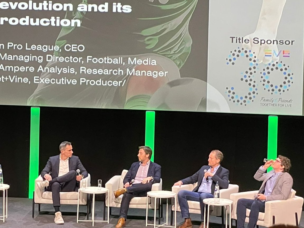 Our very own Nick Moody took to the stage at @SVGEurope's Football Summit 2024! He was joined by other panelists in Brussels to discuss the rights revolution and its impact on production ⚽ #FootballSummit2024