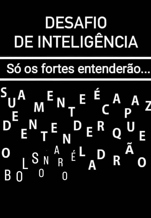 Você é capaz de ler mesmo que as letras estejam desalinhadas?.