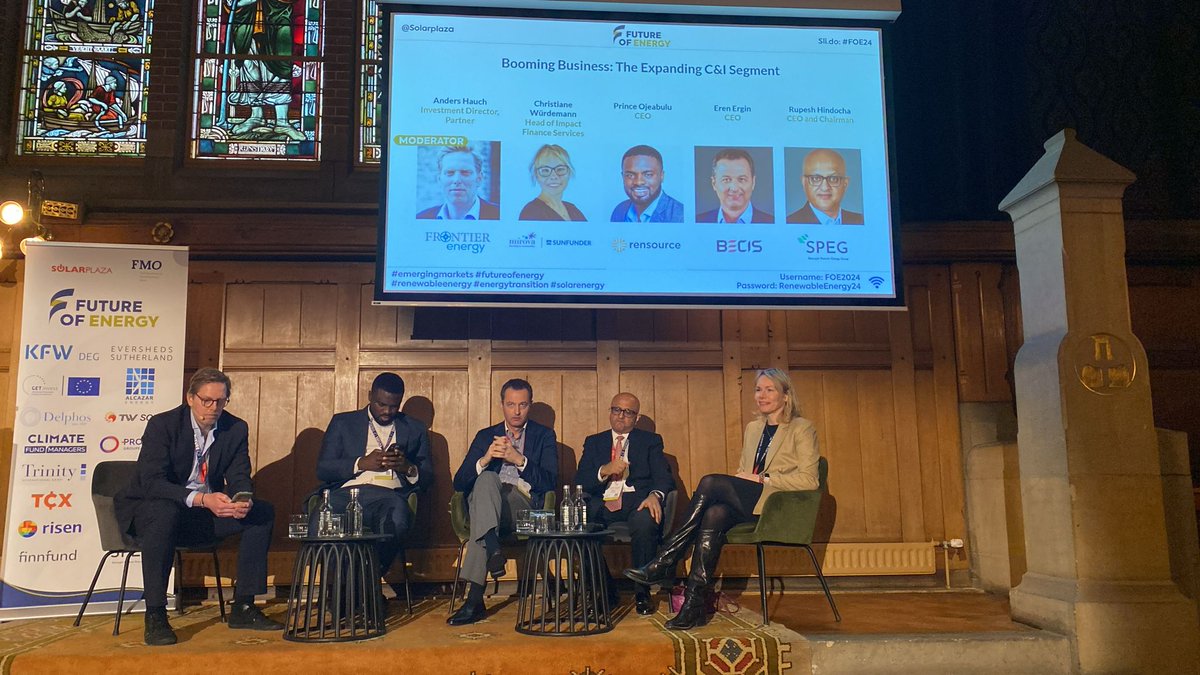In this #FutureofEnergy2024 panel, experts highlighted how the C&I #rooftopsolar sector is one of the fast growing segments in the renewable energy space. In Africa, the driver is mostly cost saving, while in Asia reducing carbon footprints has become increasingly important.