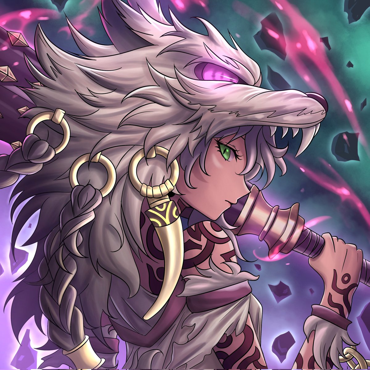 akarayume's tweet photo. GN fam!
My newest artwork on @exchgART
---------------
🔴 AkarayumeEx #050 auction - waiting

"Tribal Wolves"

1/1 edition 
Reserve : 0.4 $SOL
Tick : 0.1 $SOL

If you love this art, feel free to place a bid  😉
Link below👇

#Solana #NFT #NFTs  #SolanaNFT #Akarayume #NFTCommunity https://t.co/XtpryYudMQ