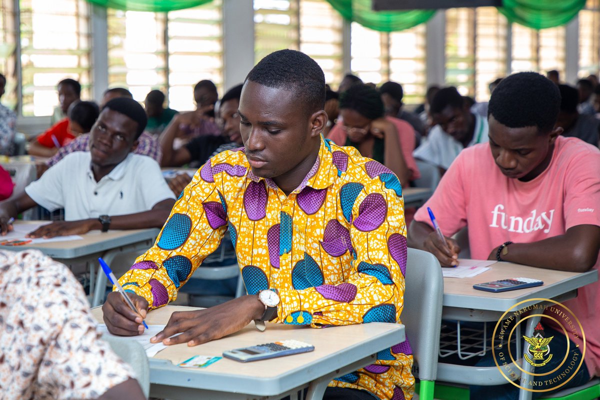 KNUSTGH's tweet photo. With pens in hand and determination in their hearts, KNUST students are geared up to ace their mid-semester exams! 
 #KNUST #midsemester #determination https://t.co/87Fk4YseHv