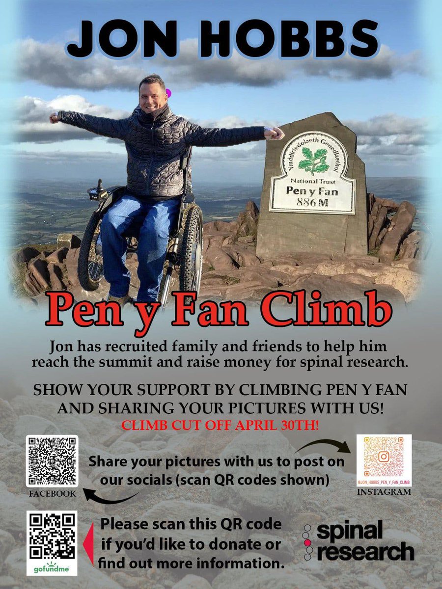 PontyclunRFC's tweet image. C&apos;mon dig deep! Show your support! We are very proud of our very own Jon Hobbs for taking on this incredible challenge! #penyfan #spinalresearch #ynbtb #rugbyfamily