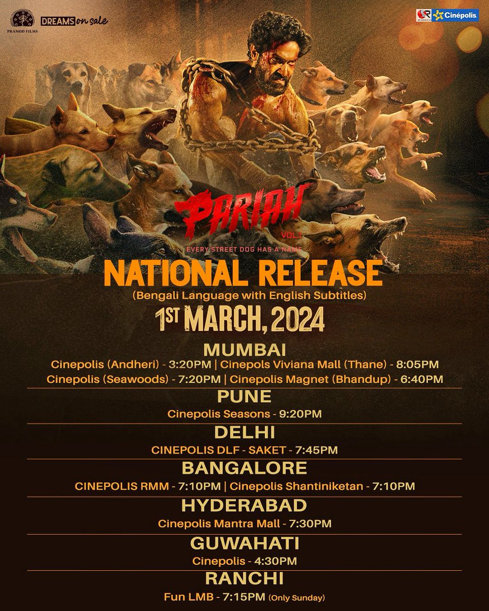 Watch out... exciting one 💥👊🏼💫💕 #PARIAH releases in 9th February. @TathagataM1985 @AnganaRoy_ @mukherjesoumya @AmbarishBhatta6 @SreelekhaSpeaks @ranajoybh @satadeeps @theavinabaghosh @dreams_on_sale @pramodfilmsnew @VikramChatterje #Bengali