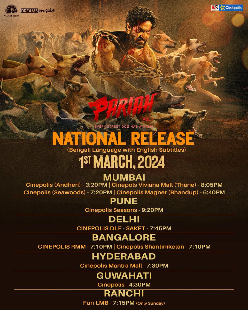 Girish Johar (@girishjohar) on Twitter photo Watch out... exciting one đĨđđŧđĢđ #PARIAH releases in 9th February.
<a href="/TathagataM1985/">Tathagata Mukherjee</a> <a href="/AnganaRoy_/">Angana Roy</a> <a href="/mukherjesoumya/">Soumya Mukherjee</a> <a href="/AmbarishBhatta6/">Ambarish Bhattacharya</a> <a href="/SreelekhaSpeaks/">Sreelekha Mitra</a> <a href="/ranajoybh/">Ranajoy Bhattacharjee</a> <a href="/satadeeps/">Satadeep Saha</a> <a href="/theavinabaghosh/">barbaad sindabad</a> <a href="/dreams_on_sale/">Dreams On Sale</a> <a href="/pramodfilmsnew/">Pramod Films</a>
<a href="/VikramChatterje/">Vikram Chatterjee</a> #Bengali Watch out... exciting one đĨđđŧđĢđ #PARIAH releases in 9th February.
<a href="/TathagataM1985/">Tathagata Mukherjee</a> <a href="/AnganaRoy_/">Angana Roy</a> <a href="/mukherjesoumya/">Soumya Mukherjee</a> <a href="/AmbarishBhatta6/">Ambarish Bhattacharya</a> <a href="/SreelekhaSpeaks/">Sreelekha Mitra</a> <a href="/ranajoybh/">Ranajoy Bhattacharjee</a> <a href="/satadeeps/">Satadeep Saha</a> <a href="/theavinabaghosh/">barbaad sindabad</a> <a href="/dreams_on_sale/">Dreams On Sale</a> <a href="/pramodfilmsnew/">Pramod Films</a>
<a href="/VikramChatterje/">Vikram Chatterjee</a> #Bengali