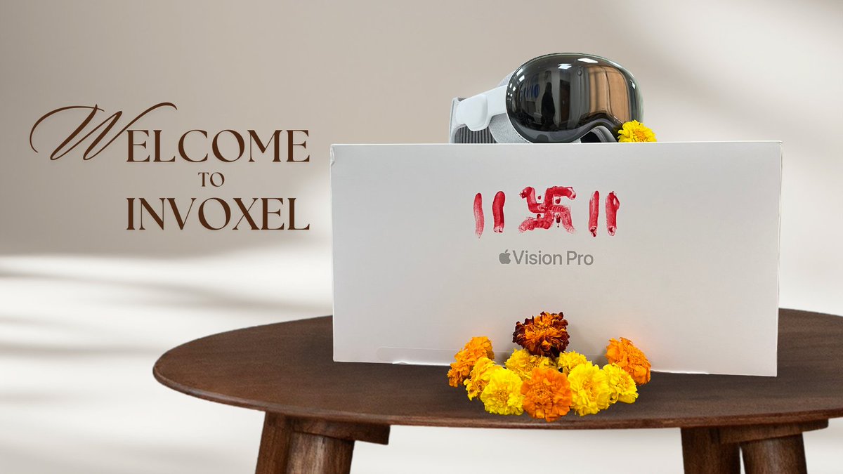 sswami_iitd's tweet image. Step into the #future with a touch of tradition as we proudly welcome the #AppleVisionPro  as the new member of the @Invoxel family !
Let the infuse the auspiciousness of Swastika - The tradition of India !
#immersiveexperience #apple #applevisonpro