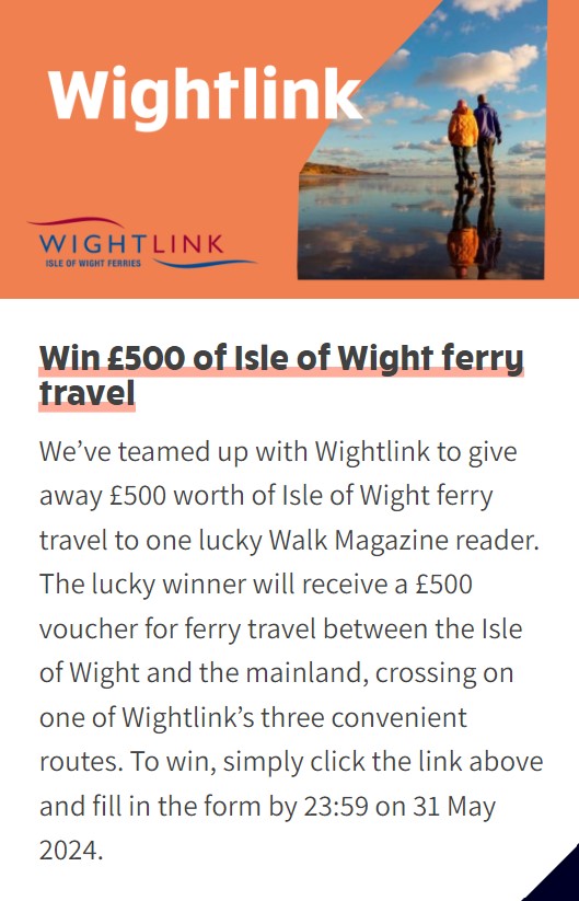 We've fantastic springtime #competition prizes thanks to @visitwales & @wightlinkferry, plus special offers and discounts from a range of @RamblersGB partners. Full details at ramblers.org.uk/go-walking-hub…