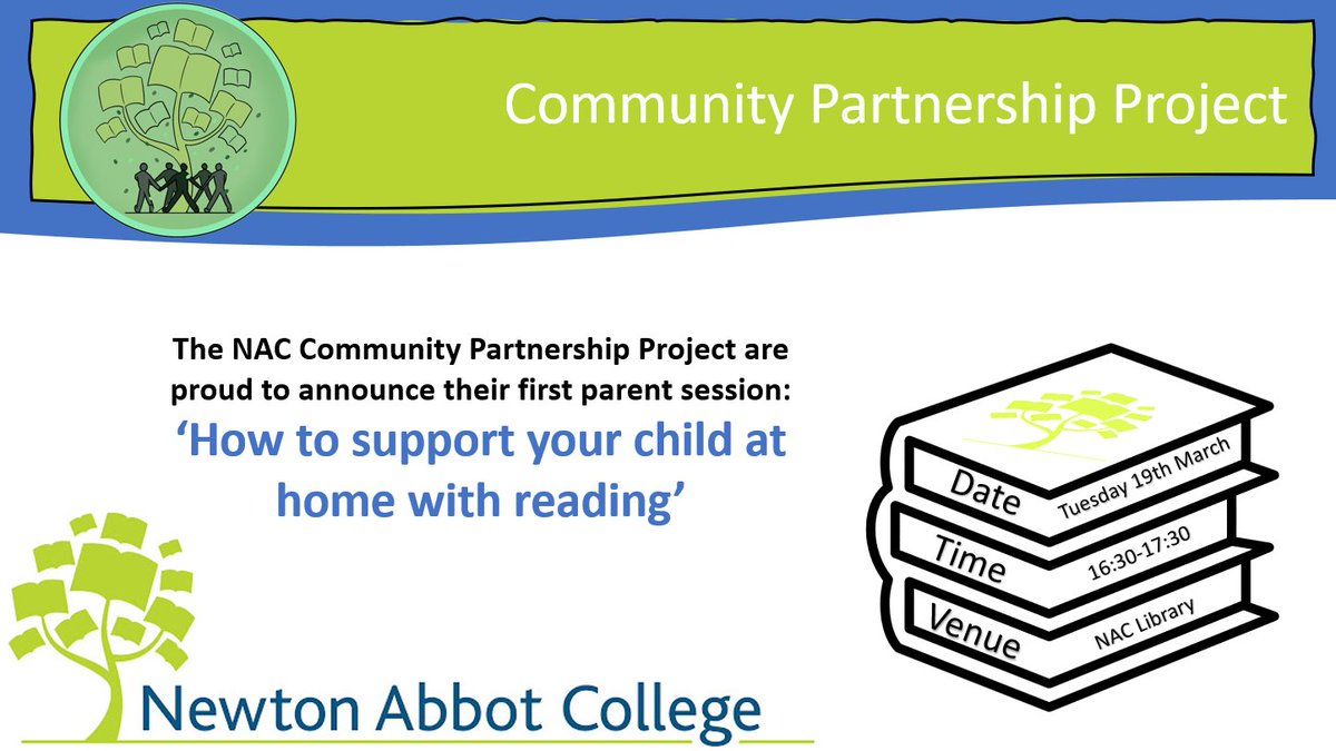 Booking now open for our first 'Community Partnership Project' event. Come and hear our literacy expert Mrs Loosemore talk about how to support your child at home with reading. Please see your emails for information on how to book a space.