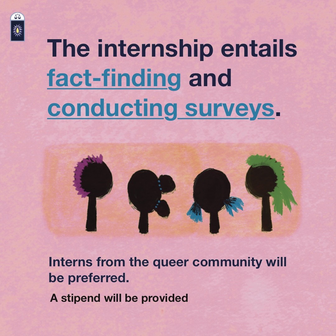 If you're queer, you should be here....at CSJ.
We are looking for interns for a queer rights project. Interns from the queer community will be preferred!

Deadline: 14th March
Application form: docs.google.com/forms/d/1VtERx… 

#internship #socialjustice #queerrights #LGBTQIA