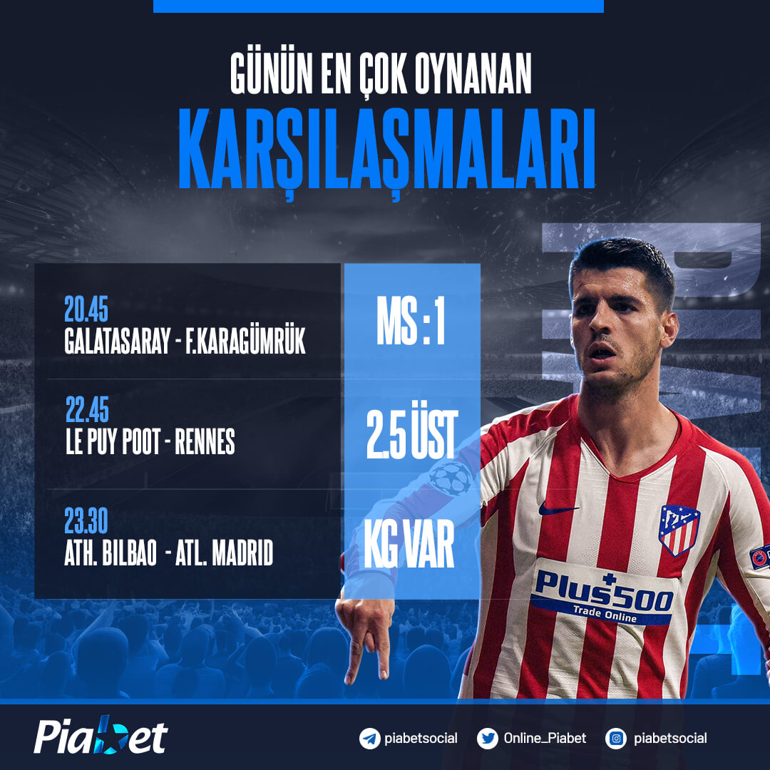 Günün En Çok Oynanan Karşılaşmalarına hemen bahis al!! ⚽️💰

Spor severlerin buluşma noktası #Piabet😎

rebrand.ly/piagir #piabetkazandırır #piabetcasino #piabetozeloran #piabetgiris #piabetgunceladres