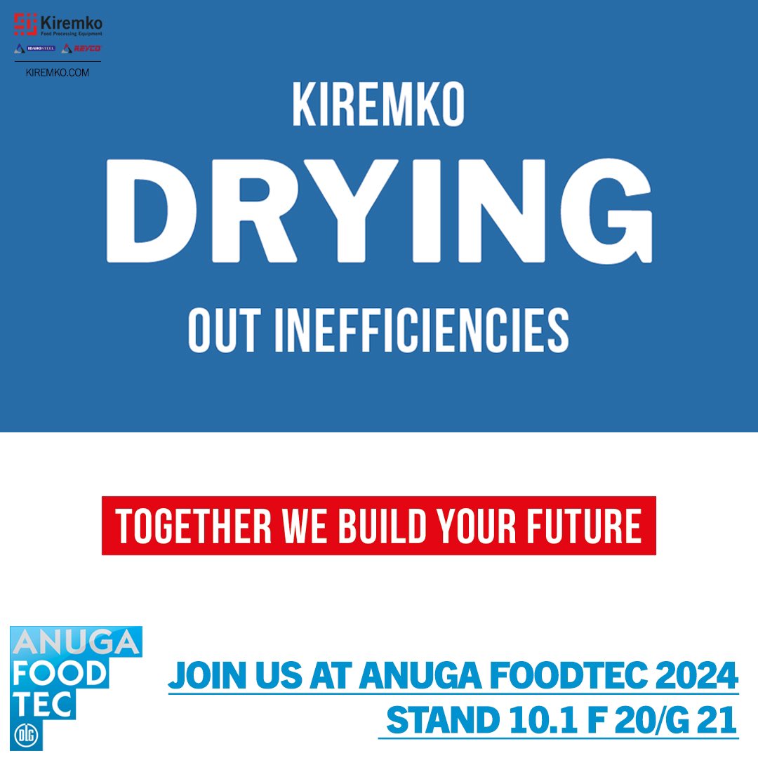 𝗟𝗲𝘁'𝘀 𝗱𝗿𝘆 𝗼𝘂𝘁 𝗶𝗻𝗲𝗳𝗳𝗶𝗰𝗶𝗲𝗻𝗰𝗶𝗲𝘀 𝘁𝗼𝗴𝗲𝘁𝗵𝗲𝗿 𝗮𝘁 𝗔𝗻𝘂𝗴𝗮 𝗙𝗼𝗼𝗱𝗧𝗲𝗰 𝟮𝟬𝟮𝟰!

Join us at <a href="/anugafoodtec/">Anuga FoodTec</a> 𝟮𝟬𝟮𝟰. You can find us at stand 10.1 F 20/G 21. 

#Anugafoodtec #foodmanufacturing #sustainability #potatoes #Innovations