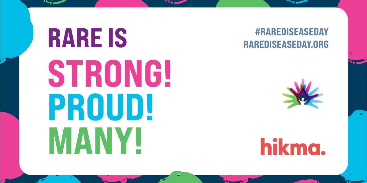 #RareDiseaseDay serves as a powerful reminder of the millions living with rare diseases. At #Hikma, we're committed to #advancinghealth and #wellbeing and enabling access to treatments options to improve patients’ lives. #ShareyourCOLOURS Learn more at hikma.com